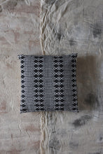 Load image into Gallery viewer, Handmade cotton black and white cushion cover front side