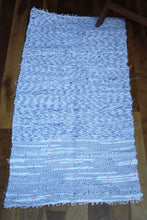 Load image into Gallery viewer, Martha Blue and White Upcycled Rug