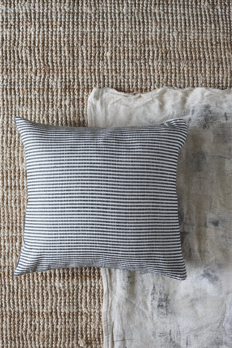 Handmade black white pattern cotton cushion cover