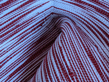 Load image into Gallery viewer, Handmade red and white pattern cotton rug details