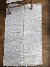 Load image into Gallery viewer, Handmade handwoven white and grey rug