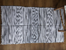 Load image into Gallery viewer, Kamari Black and White Upcycled Rug